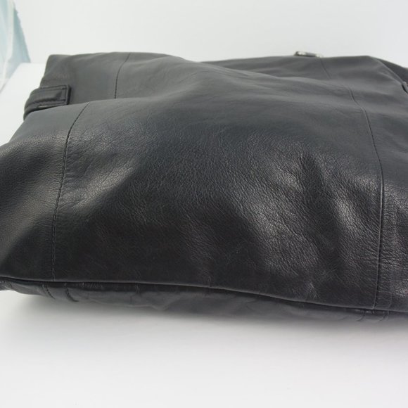 Large Calvin Klein Black Leather Tote Handbag Gently Used VG Condition - Picture 13 of 16